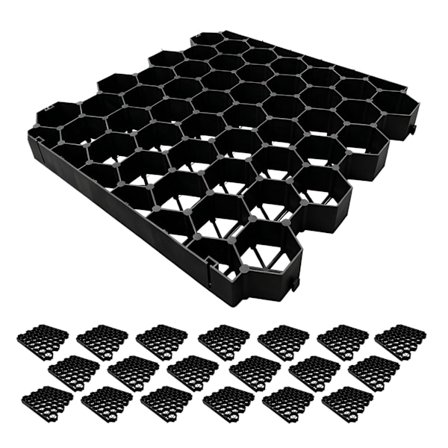 Muovinen nurmikkoverkko ajotielle ja poluille