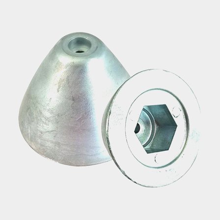 Zinc anode Tecnoseal TQ25000, for bow thruster, fits Quick BTQ/BTR 250