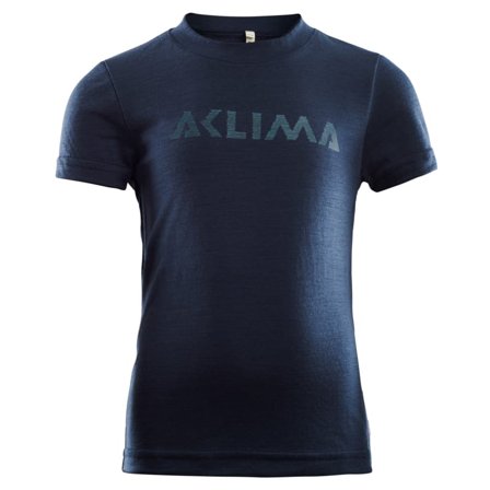 Aclima LightWool T-shirt Children Children short-sleeved sweaters Blue 100