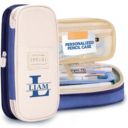 Pennfodral med Namn, Pennväska med Stor Kapacitet, Stor Pennväska för Flickor, Stor Pennfodral, Ritpennfodral för Konstnärer, Pe
