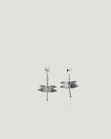 IOAKU DRAGONFLY REBORN CRYSTAL STUDS Sølvfarget Smykker Jente - Kids Brand Store