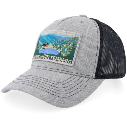 Wild Spirit - Bundesland Baden-württemberg Heather Grey/Black A-Frame Trucker Trucker Grey Cap - @ Hatstore