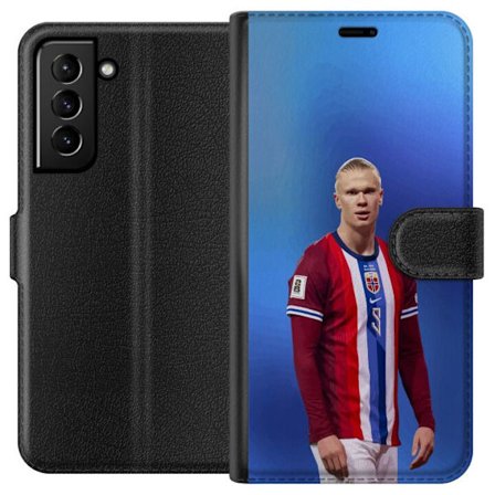 Kompatibelt Lommeboketui til Samsung Galaxy S21+ 5G Erling Haaland Manchester City Norge fotball angriper toppspiller utrolig målproduksjon kraftig ra