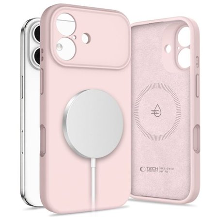 Tech-Protect MagSafe-fodral i silikon för iPhone 17 - Rosa
