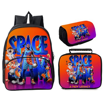air slam dunk 2 tredelad 16-tums skolväska Space Jam style 2