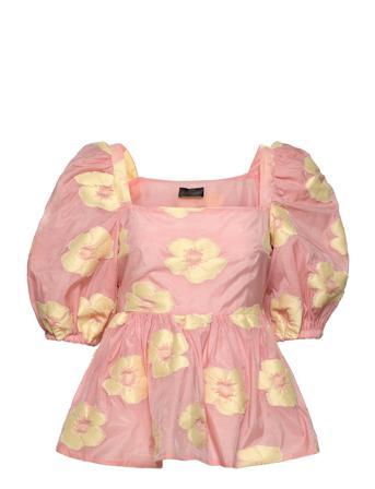 Irene, 1448 Organza Jaquard Blouses Short-sleeved Monivärinen/Kuvioitu STINE GOYA