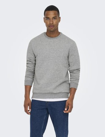 ONLY & SONS Onsceres Crew Neck Noos - Grey - XS