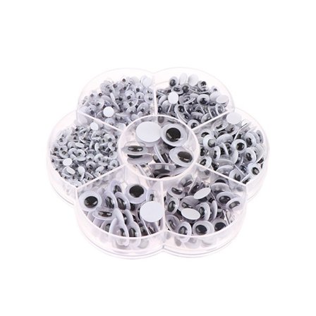 700st blandade 4/5/6/7/8/10/12 mm självhäftande Moving Eyes Googly