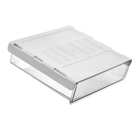 Transparent Under Bord Osynlig Organizer Under skrivbord Monterad Utdragbar låda under skrivbord Osynlig låda Stor 21x6x24cm