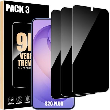 Hærdet Glas - BOOLING - til Samsung Galaxy S26 Plus - 3 Stk Beskyttelsesglas Anti-Spion 9H