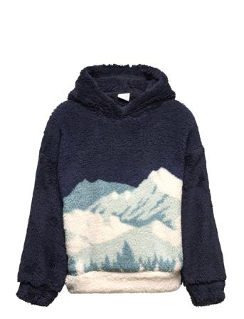 Sweater Hoodie Pile Ocean Prin Hoodie Multi/mönstrad Lindex