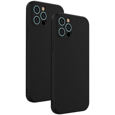 2-pack Silikonskal Till Iphone 12 Pro - Svart Svart