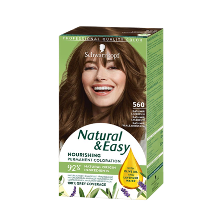 Schwarzkopf Natural & Easy 560 Kashmir Ljusbrun Hårfärg Unisex Brun 142,5 ML