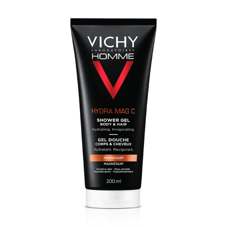 Vichy Homme Hydra Mag C Shower Gel, 200 ml