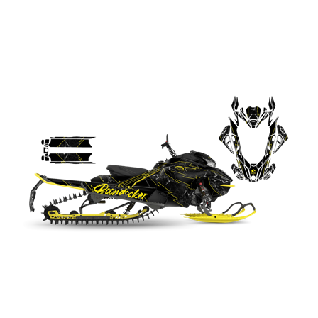 SweTown Dekalkit Marmor-Line-Yellow - Lynx Xtrim RE 3500 850 E-Tec 2018-2020