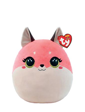 Ty Roxie - Pink Fox Squish 35Cm Toys Soft Toys Stuffed Animals Lyserød TY