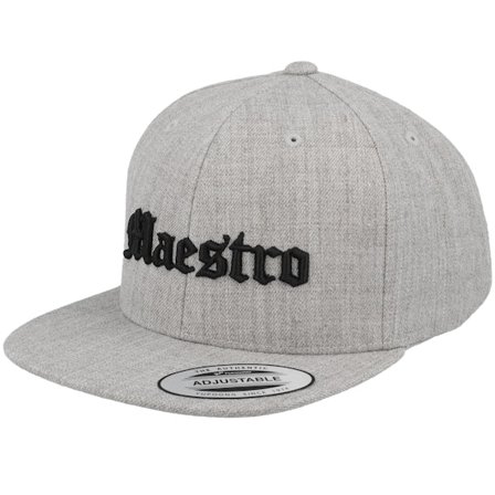 Kiddo Cap - Grigio snapback Cappellino - Kids Maestro Old English 3d Heather Grey Snapback @ Hatstore