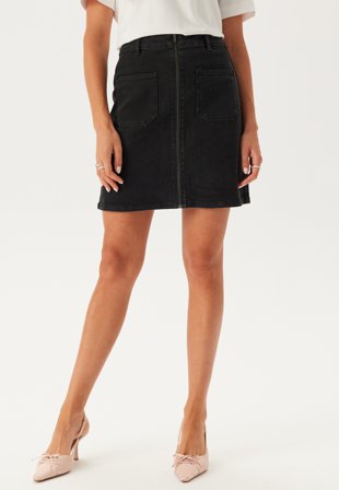 Object Collectors Item Objyrga Dnm Hw Re Skirt Black Denim Klær
