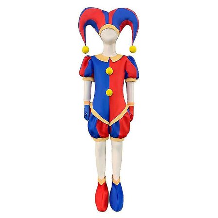 Pomni-kostume til børn, heldragt til cosplay, fødselsdag, karneval, halloweenfest Q8