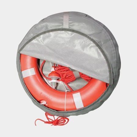 Pelastusrengas Lalizas Lifebuoy Ring SOLAS, Ø73/44 cm, punainen, 2.5 kg + 30 metriä kelluvaa heittoköyttä + hätävalo + suojapussi