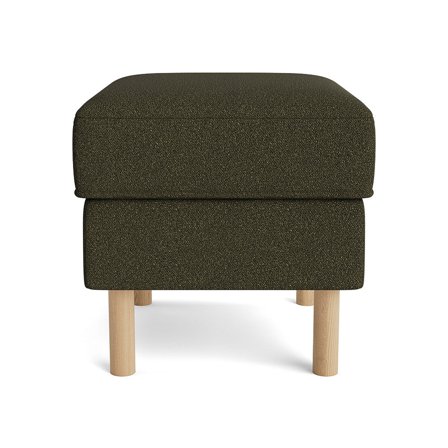 Vitra Pouf in Loop Grün, moderner Polsterhocker für Wohnzimmer, bequemer Sitzpouf mit hochwertiger Polsterung, elegantes Design, Höhe 43cm