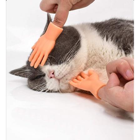 Söt Katt Mini Hands Touch Cheek Finger Borstar Leksaker, 4st