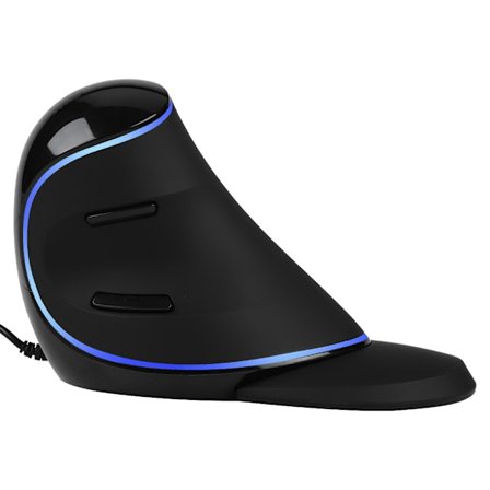 DELUX 618 Plus Vertikal Mus RGB LED Trådbunden Ergonomisk Gaming Mus USB För PC Blå Bakgrundsbelysning