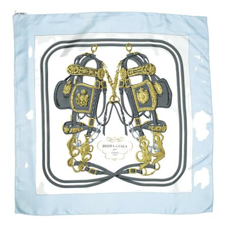 Hermès Vintage, Pre-owned Scarf Blauw, Dames, Maat:ONE Size