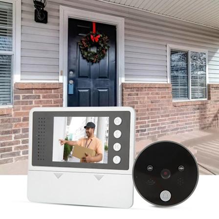 Digital Dörrtittare Dörröga 135 Grader Vidvinkel HD Nattseende LED Smart Dörrtittare för Hemmet