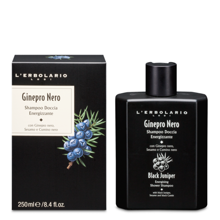 L'Erbolario Shampoo Doccia Energizzante Ginepro Nero Detergente