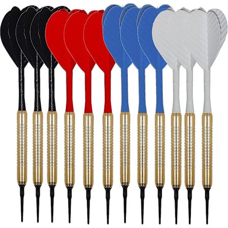 Plastspiss-piler, 12-pakning Elektronisk Dartbrett-piler Inkluderer 100 Pilspisser og Fjær