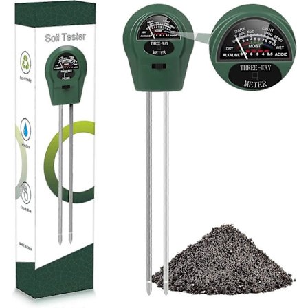 Fugtighedsmåler 3 i 1 Jordtest Kit Jordfugtighedsmåler Jord pH-Måler Jordfugtighedsmåler Sensor Til Havebrug Landbrug Indendørs Og Udendørs Planter N