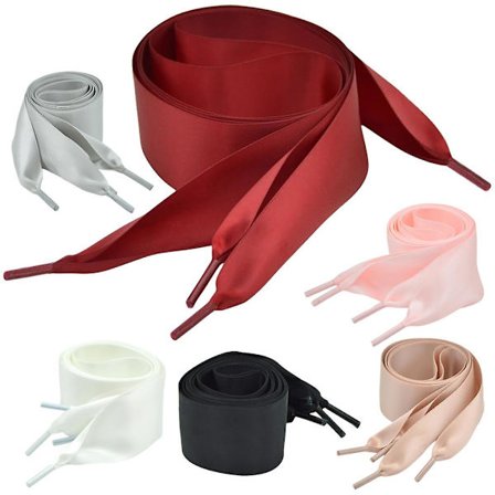 6 Par Satin Snørebånd Bånd Snørebånd Flade Snørebånd Sneakers Snørebånd til Kvinder Piger