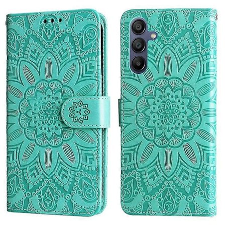 Kompatibelt etui til Samsung Galaxy A16 5G / A16 4G med solsikkemønster, læderpung-etui