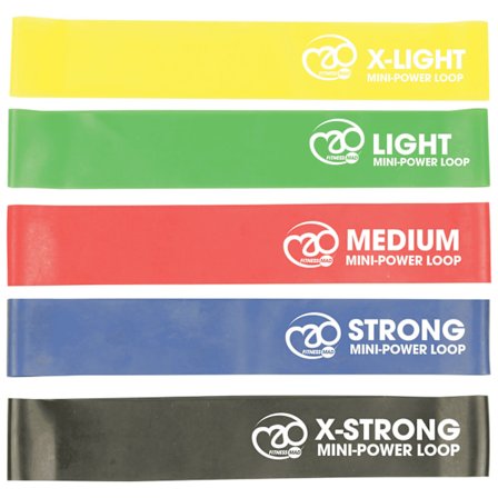 Fitness Mad Mini Power Resistance Band Set (5-pack) One Size