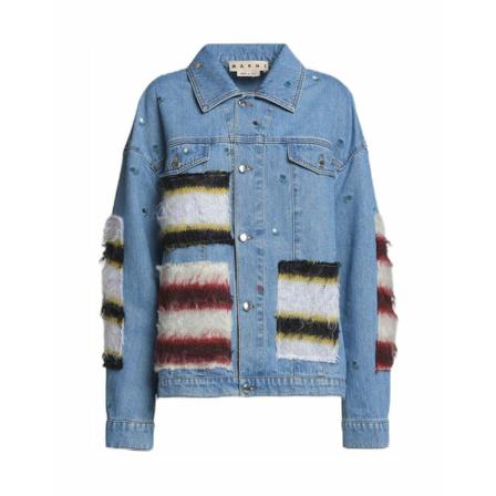 Marni, Denim jacket Blauw, Dames, Maat:S
