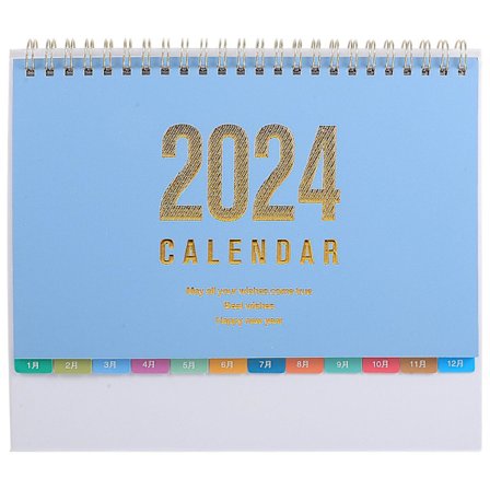 Skrivebords Kalender 2024 Månedlig Kalender Planlægger Kalender Fritstående Bordkalender Dekoration