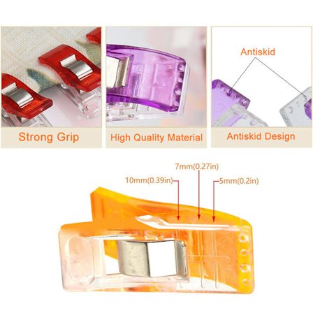 10/20/50 st Syklämmor Plastklämmor Quiltning Hantverk Virkning Stickning Säkerhetsklämmor Diverse transparent