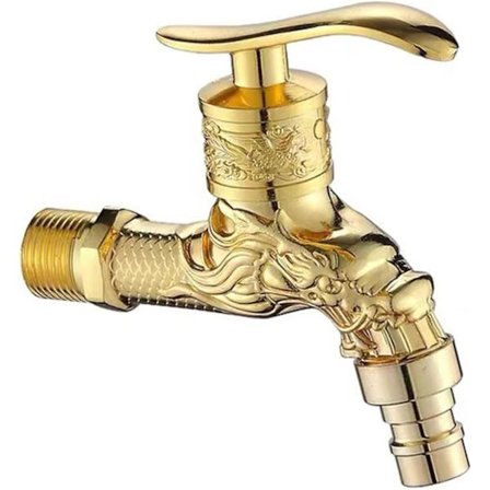 Gammeldags vandhane, retro vægmonteret vandhane, udendørs havevandhane, antik vandhane, vintage vægmonteret vandhane, antik kobber drage udskåret 