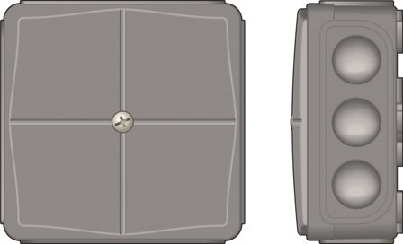 Norwesco AquaBest Kopplingsdosa grå, Installationsmaterial