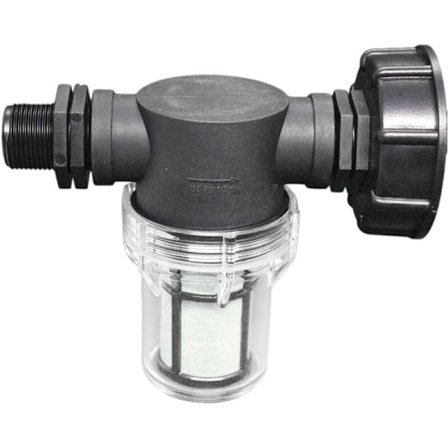 1000L Tank Connector Tap, Havevandslange Samling til Regnvandsopsamlere med Filterfunktion, S60x6 IBC Vandtank Adapter (3/4'' Udvendigt Gevind)