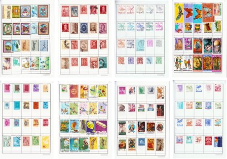 Hele verden gigantsamling - 15.000 forskellige frimærker