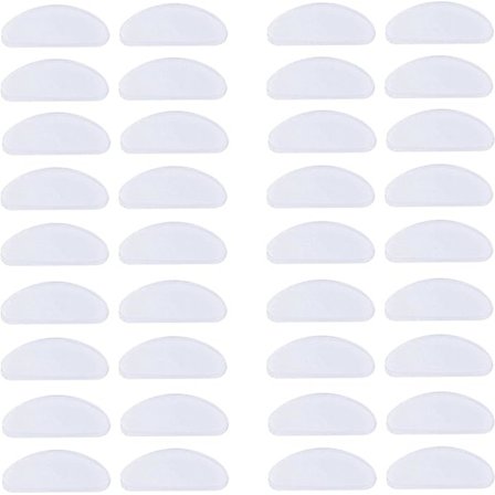 18 par selvklæbende næsepuder, skridsikre silikone næsepuder til briller, solbriller, shows, 1 mm (gennemsigtig)