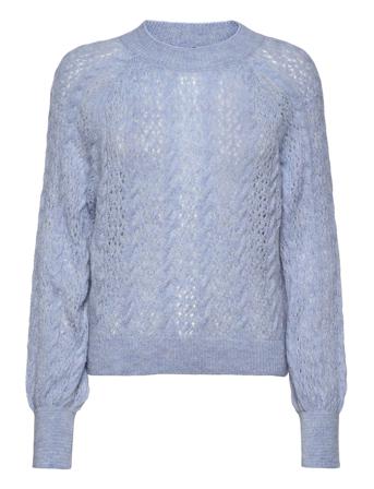 Venezu Pullover Striktrøje Blå Mango