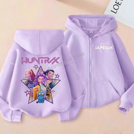 KPop Demon Hunters Lilla Hettegenser for Barn - Anime Tegneserie Jentejakke, Tynn Høstgenser Gave