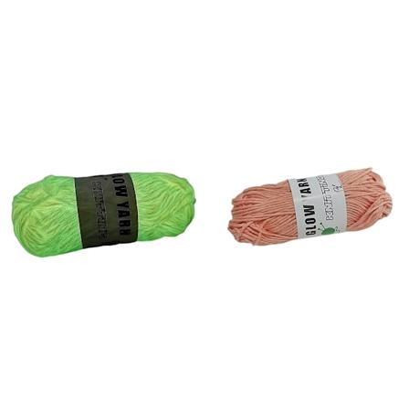 50g/kugle Sjovt glødende garn Håndstrikning Farverigt glødende garn DIY nøglering Strikketilbehør Salmon
