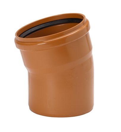 Uponor 3002071081 Markavloppsböj 15°, PVC, 110 mm, Installation