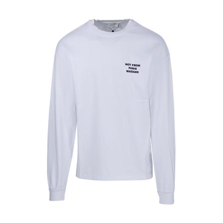 Drole de Monsieur, L/S T-Shirt Wit, Heren, Maat:M