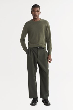 Soft Goat - Men's Classic Crewneck - Kashmirtröja herr - M - Olive