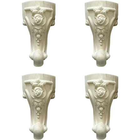 4 kpl Puukaiverretut huonekalujen jalat, 15 cm massiivipuiset huonekalujen jalat, sohvan jalat, eurooppalaistyylinen puinen huonekalukoriste